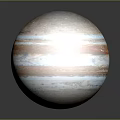 Jupiter Gas Giant Planet With Colorful Stripes And Atmospheric Bands