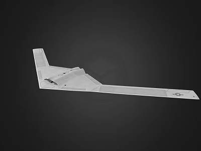 Modern Gray Stealth Unmanned Aerial Vehicle With Long Wing And Flat Body Design 3d model