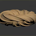 Golden Spiral Ring Shaped Metallic Clothing Accessory With Twisted Design For Trendy Looks
