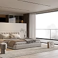 Modern Bedroom Interior Design With King Bed Large Window And Area Rug