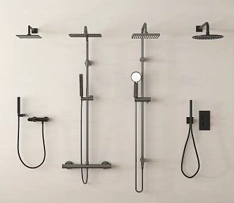 Modern shower constant temperature shower embedded shower 3d model