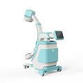 Blue And White Mobile Medical Device With Adjustable Headrest For Patient Care