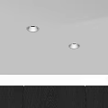 Downlights Spotlights Installation On White Ceiling Modern Interior With Wooden Details