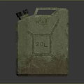 Rustic Metal Jerry Can With 20L Capacity NF28 Label On Weathered Surface