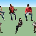 Many characters 3d model