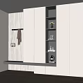 Modern Shoe Cabinet Interior Design With Bench Clothing Rack And Storage Space