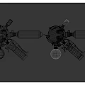 3D Weapon Model with Diffuse Normal Metallic Rendering and Multiple Angles Details