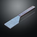 Metal Scraper Tool with Wooden Handle for Kitchen Baking and Cooking 3d model