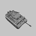 3D Rendered Military Tank With Camouflage Paint Gun Barrel Tracks And Antenna