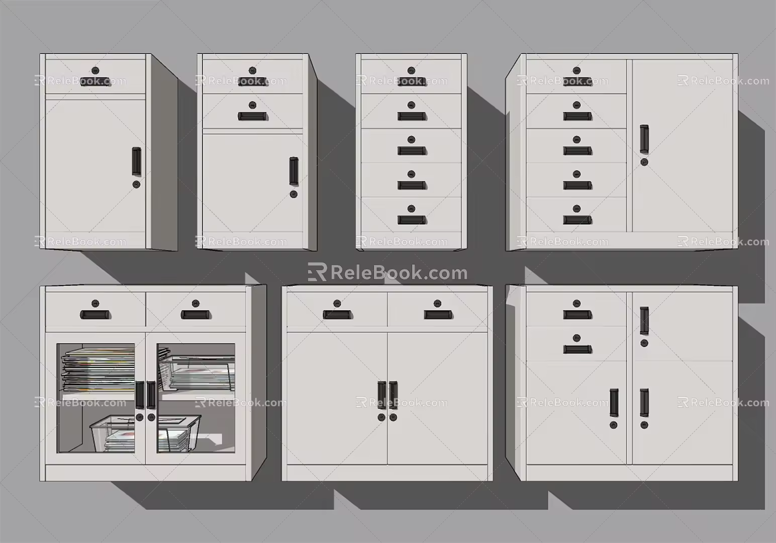 Modern cabinet tin cabinet 3d model