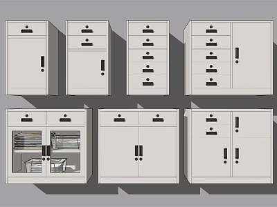 Modern cabinet tin cabinet 3d model