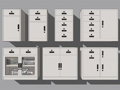 Modern cabinet tin cabinet model