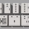 Modern cabinet tin cabinet 3d model