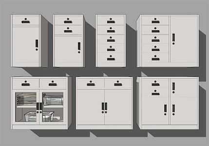 Modern cabinet tin cabinet 3d model