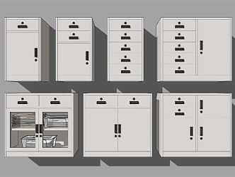 Modern cabinet tin cabinet 3d model