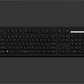 Black Full Size Computer Keyboard With Modern Design And Comfortable Key Layout 3d model