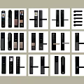Modern door handle smart lock fingerprint lock door lock door handle 3d model