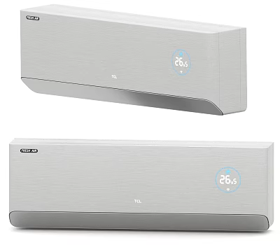 TCL Modern Silver Home Air Conditioners With Digital Temperature 3d model