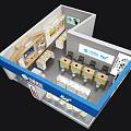 China Mobile 5G Plus Digital Store with Mobile Phone Displays and Modern Interior Counters