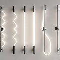 Modern Wall Lamps With Spiral Straight And Curved Designs Metal Frames And LED Illumination