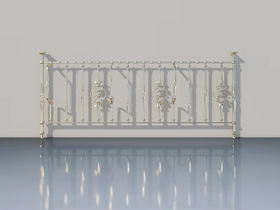 Elegant Swing Door With Decorative Metal Frame And White Finish Design 3d model