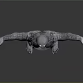 Detailed 3D Character Model Featuring Wireframe Texture In Standing Pose