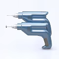 Two Blue Industrial Power Drills With Modern Design And Ergonomic Grip