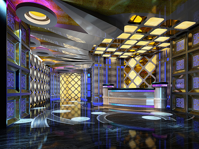 modern ktv hall 3d model