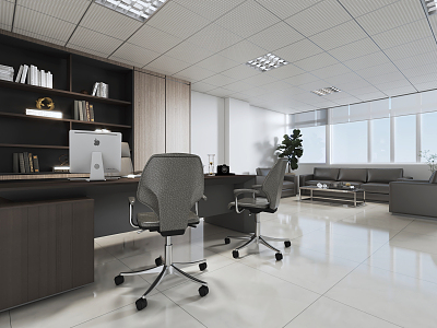 modern office leadership office 3d model