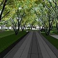 Serene Residential Landscape With Lush Green Areas Water Features And Walking Paths