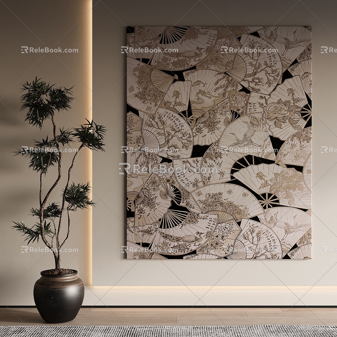 wind decorative painting 3d model