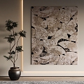 wind decorative painting 3d model