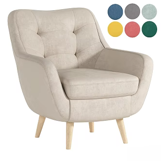 Lounge Chair Furniture Living Room Armchair Style 3d model