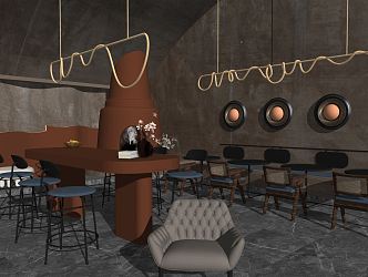 INDUSTRIAL LOFT BAR 3d model