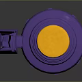 Practical Purple Writing Pen With Orange Cap Hanging Loop For Daily Stationery Use