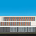 Modern Industrial Factory Building Multi-storey Factory Building Modern Factory Building Square Factory Building Multi-storey Office 3d model