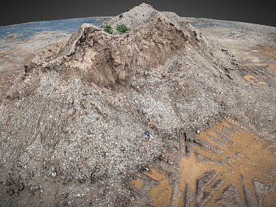 Soil mound sediment sand terrain desert dunes 3d model