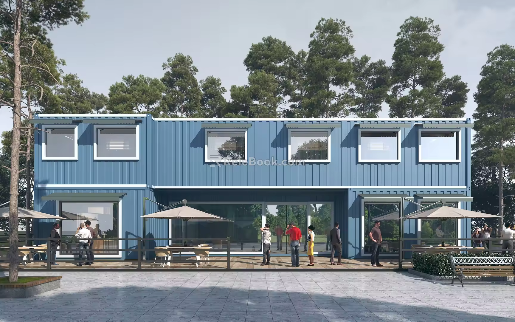 modern container 3d model