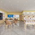 Modern Digital Store Interior With Display Counters Mobile Phones And Electronics Displays 3d model