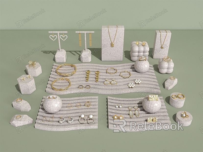 Modern Jewelry Stone Jewelry Display model