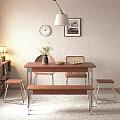 Modern Minimalist Dining Chairs With Wicker Back And Upholstered Seat For Wooden Table Setting