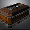 Weapon Storage Metal Case in Orange with Digital Display and Control Panel