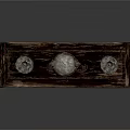 Traditional Long Wooden Carved Table with Candle Holders and Incense Burner Classic Design