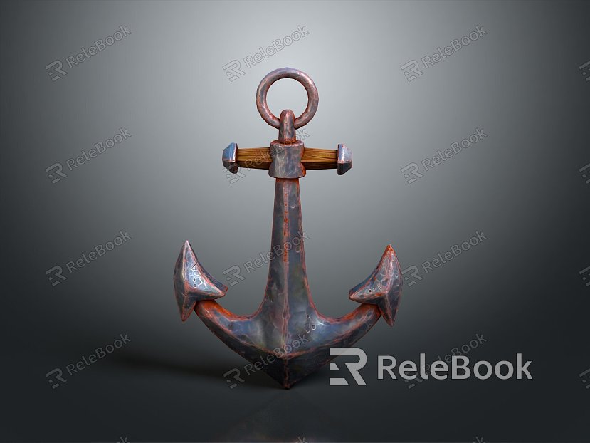 Anchor Iron Anchor Ship Anchor Rope Iron Products Realistic model