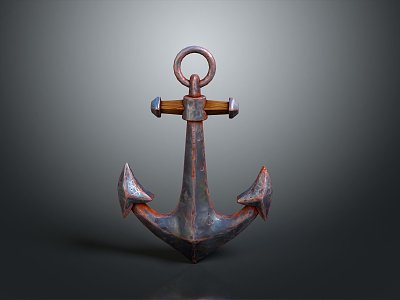 Anchor Iron Anchor Ship Anchor Rope Iron Products Realistic model