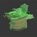 Rustic Architectural Model Design With Multi Level Platform Water Tower And Wooden Roof