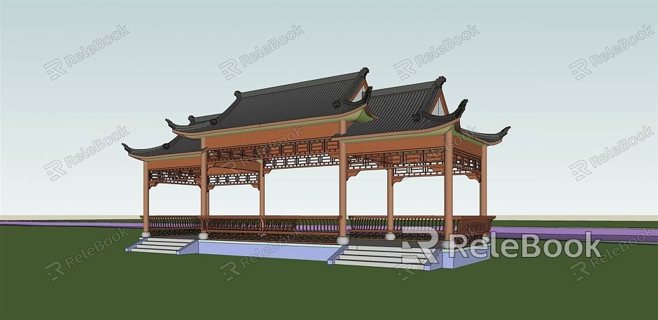 Chinese-style pavilion small pavilion model