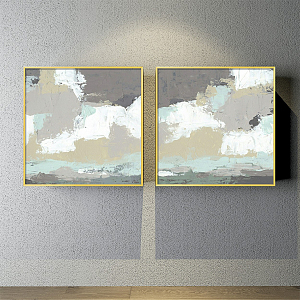 modern abstract painting decorative painting 3d model