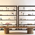 New Chinese Bookshelf 3d model