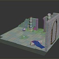 Monuments Sites Sites Sites Ruins Castle Fortress Ancient Castle Ancient Ruins Realistic 3d model